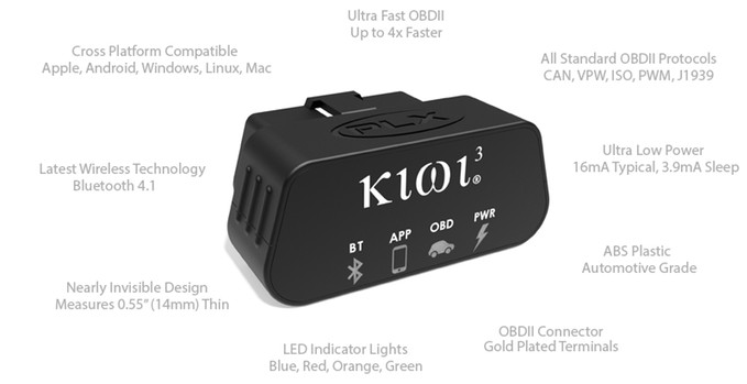 Kiwi 3 OBDII adapter, small and discreet design