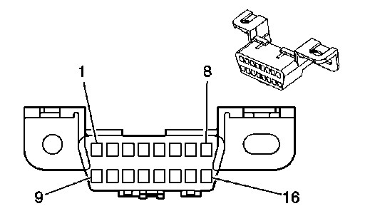 OBD2 port pin layout for automotive diagnostics, showing pin numbers 1 through 16 for connection troubleshooting.