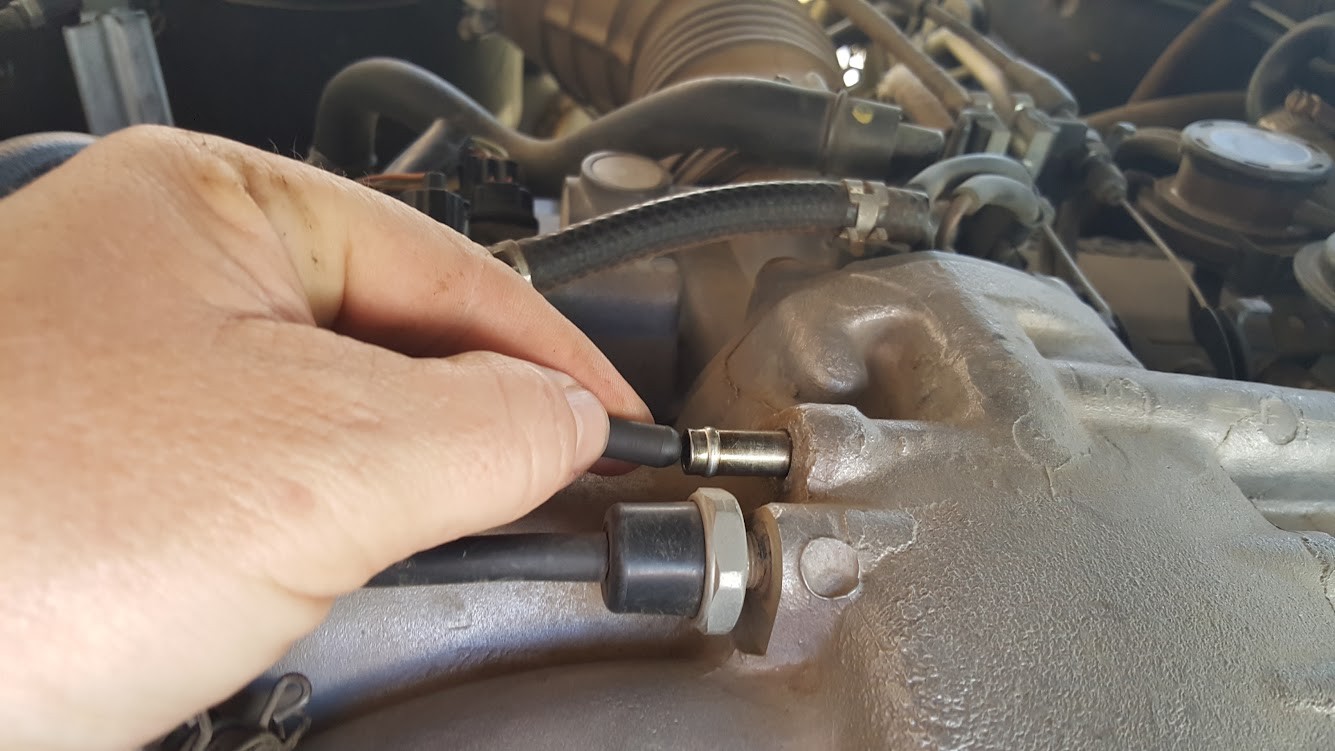 Vacuum hose replacement on 80 series Toyota Land Cruiser for fuel economy improvement