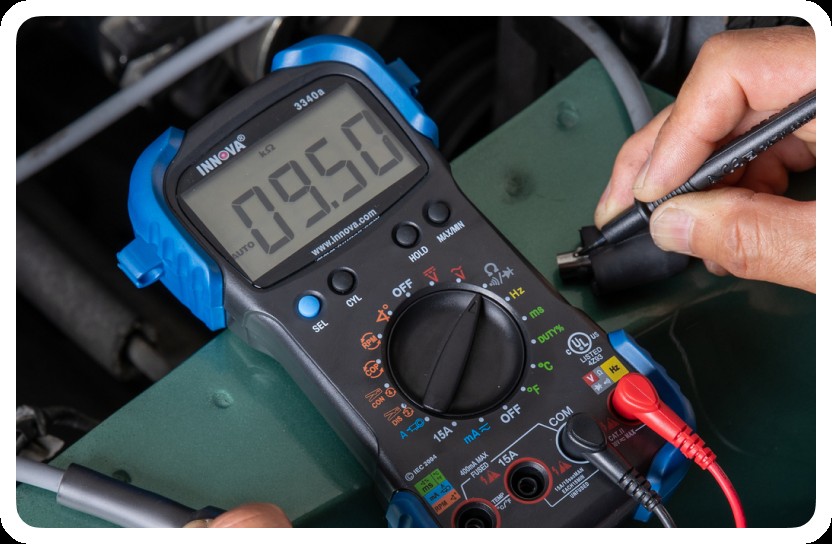 Image showcasing the versatility of Innova OBD2 scanner being used in a garage setting, highlighting its application for both professionals and DIY car owners.