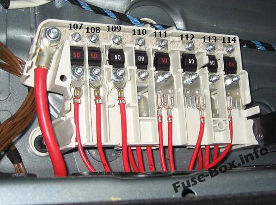 Footwell block diagram 2 for BMW 5-Series (E39, 1996-2003)