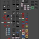 Ford F-150 Power Distribution Box Diagram for 2016 model year, located in the engine compartment, crucial for identifying fuses related to engine and power systems.