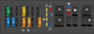 2002 Ford Taurus power distribution box diagram under hood