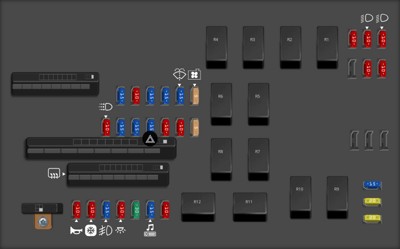 Engine Compartment Fuse Box Diagram for 2016 Honda Civic Sedan