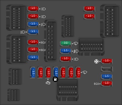 2016 Nissan Altima Engine Fuse Box #1 Diagram