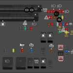 Engine compartment fuse box diagram for the 2013 Toyota Corolla, highlighting its location and layout.