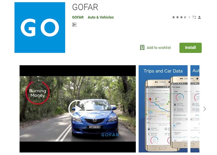 GoFAR Device and App Interface for Vehicle Monitoring