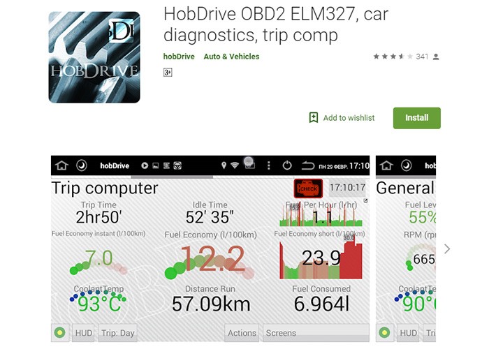 HobDrive Customizable Dashboard with Gauge Displays