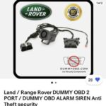 Dummy OBD2 port security device for Range Rover. This anti-theft measure can deter thieves by preventing access to the vehicle's diagnostic system, often used in car thefts.