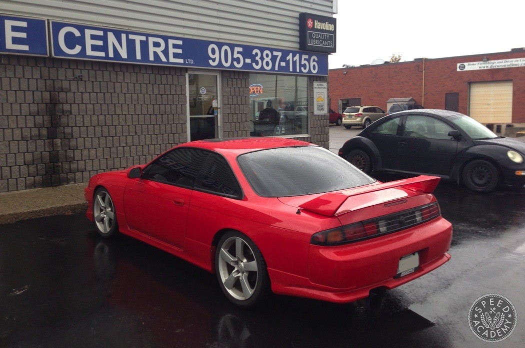 Nissan 240sx at Emissions Testing Center