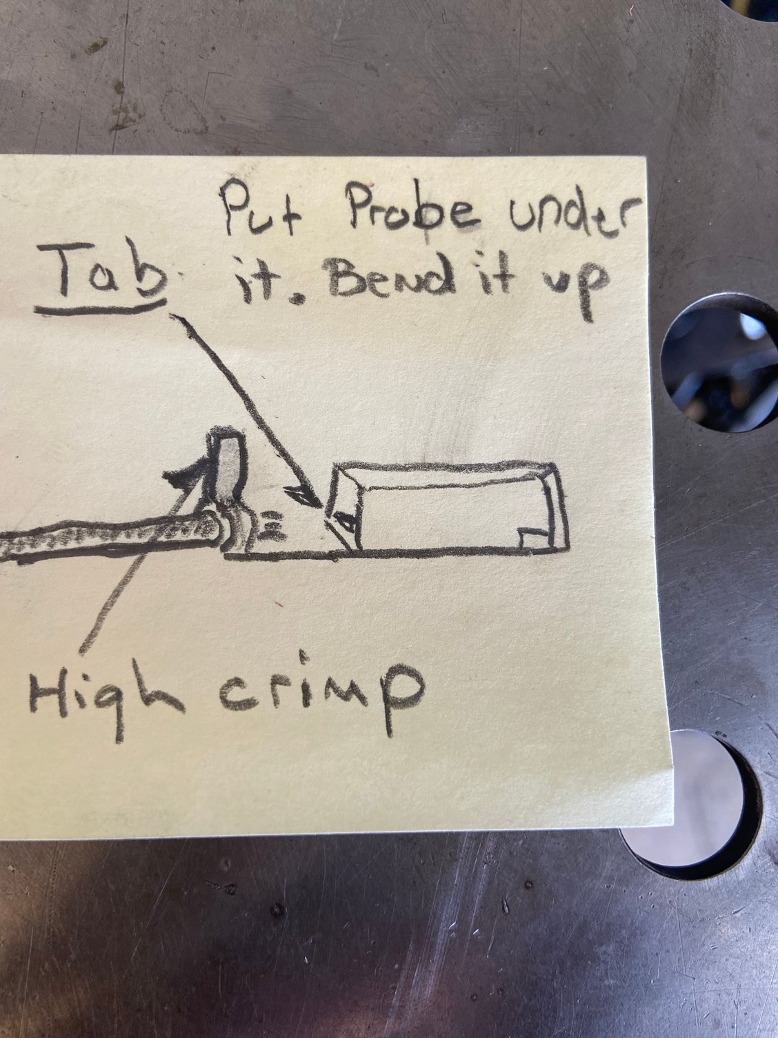 Diagram Showing Probe Re-bending OBD2 Connector Terminal Tab