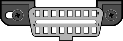 Diagram of a standard J1962 Type A OBD2 Vehicle Connector illustrating the standardized pin configuration