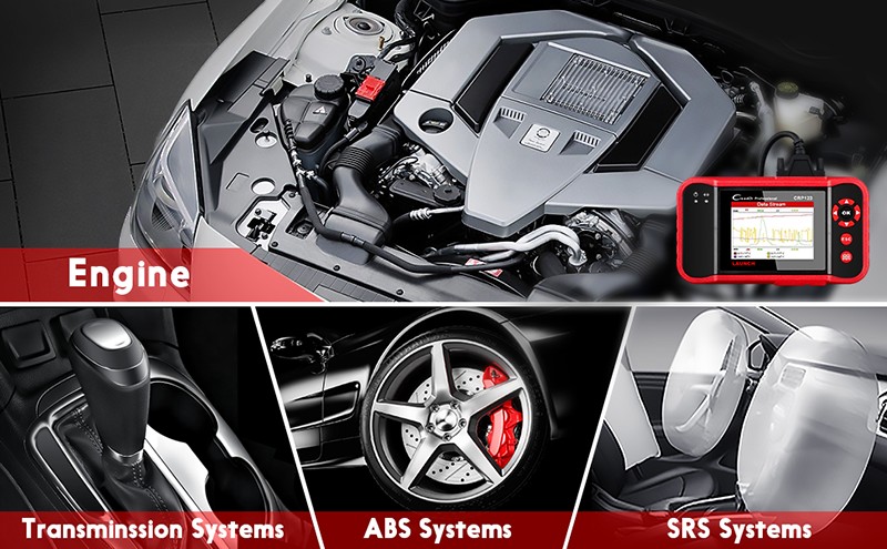 LAUNCH CRP123 OBD2 Scanner Diagnosing Engine, ABS, SRS, and Transmission Systems