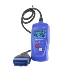 OBD scanner tool diagnosing car engine