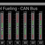 Quadzilla tuner interface displaying customizable fuel and timing maps for engine performance tuning, highlighting advanced diagnostic and tuning capabilities beyond basic OBD2 code reading for 47RE transmission and engine issues.