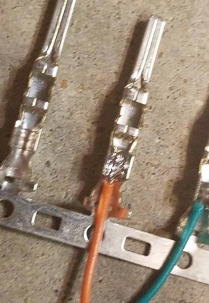 Soldered Wire to Connector Pin