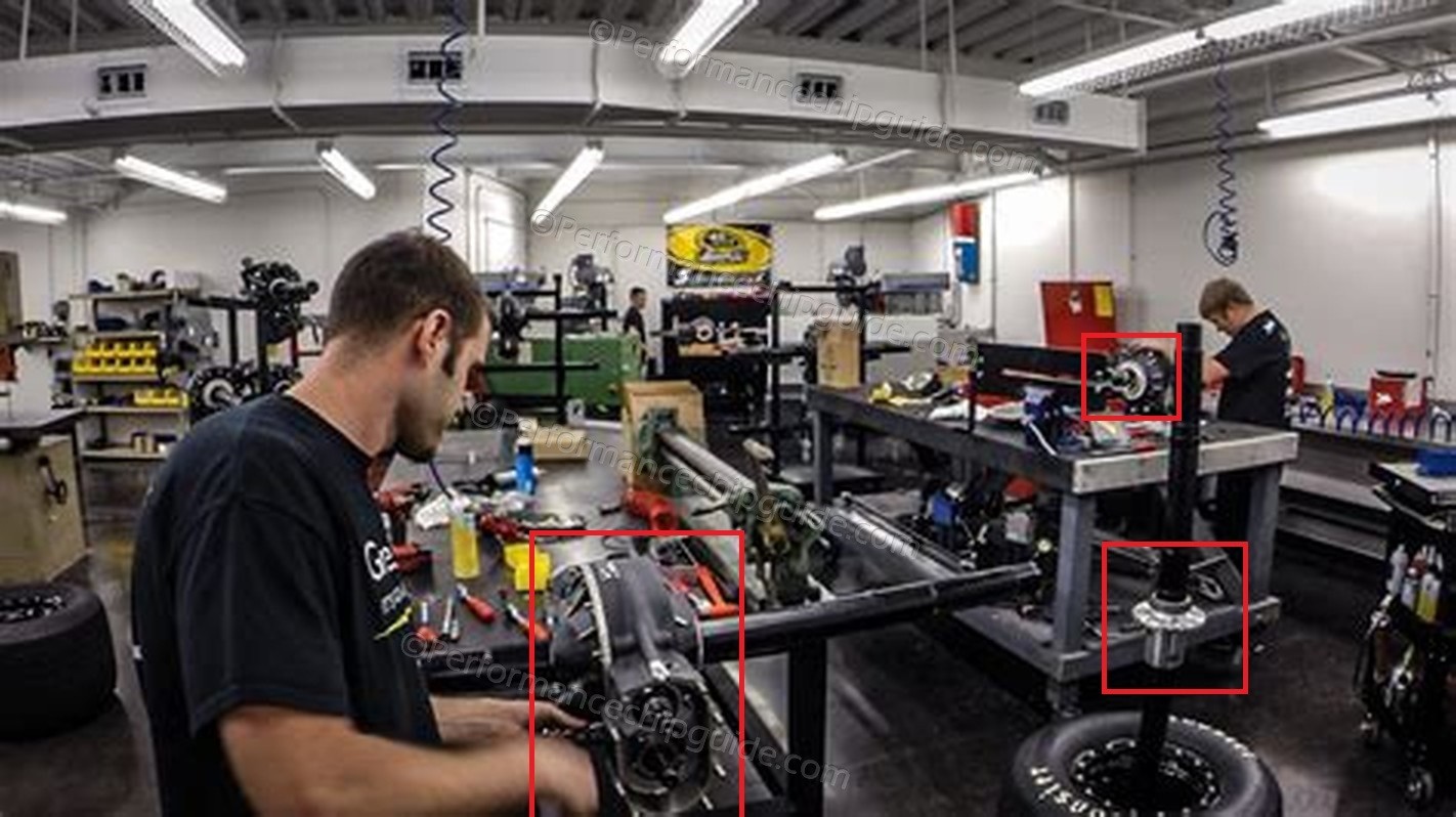 Thorton Chip Tuning About Us Shop Photo depicting axle and gearbox work, not engine tuning