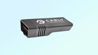 Carly OBD 2 scanner design, emphasizing its sleek and modern appearance, and its app-centric operation for advanced vehicle diagnostics