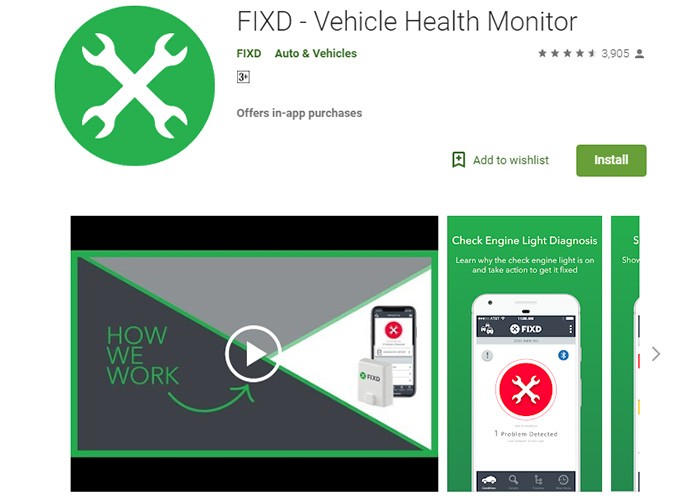 FIXD App Interface on Android